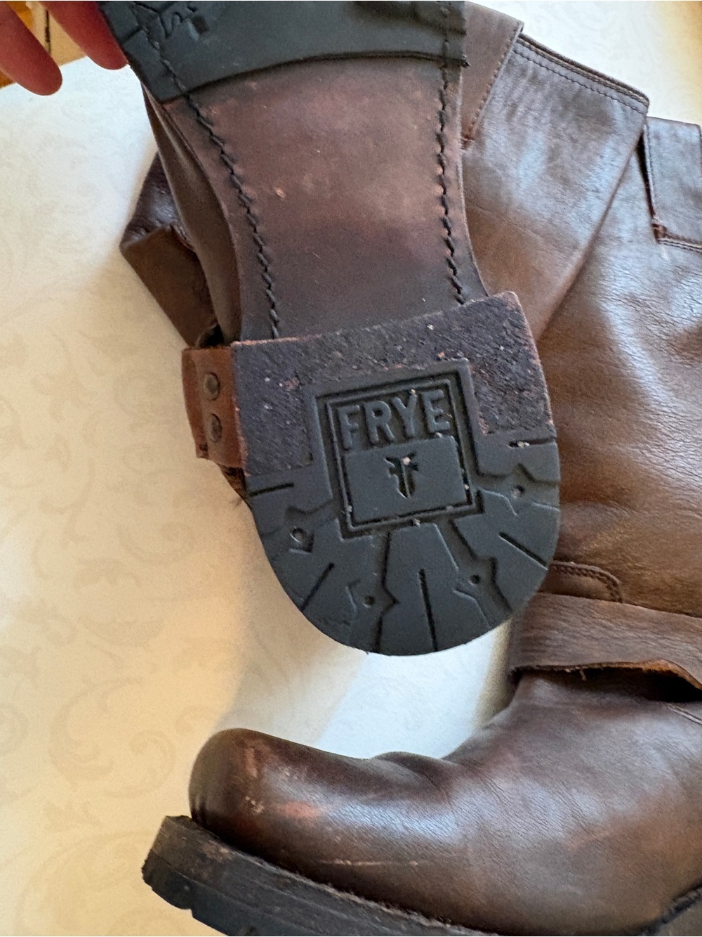 Frye Dark Brown Leather Harness Boots - Picture 11 of 12